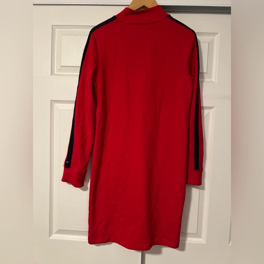 Tommy Hilfiger Vintage Y2K 90s Red White Blue‎ Patriotic Long Sleeve Dress Retro - Picture 3 of 8
